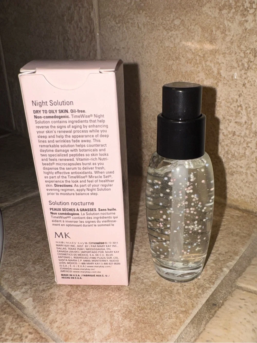 Mary Kay TimeWise Night Solution 1 fl oz Clear Gel‎ Serum Anti-Aging Nutri-Beads